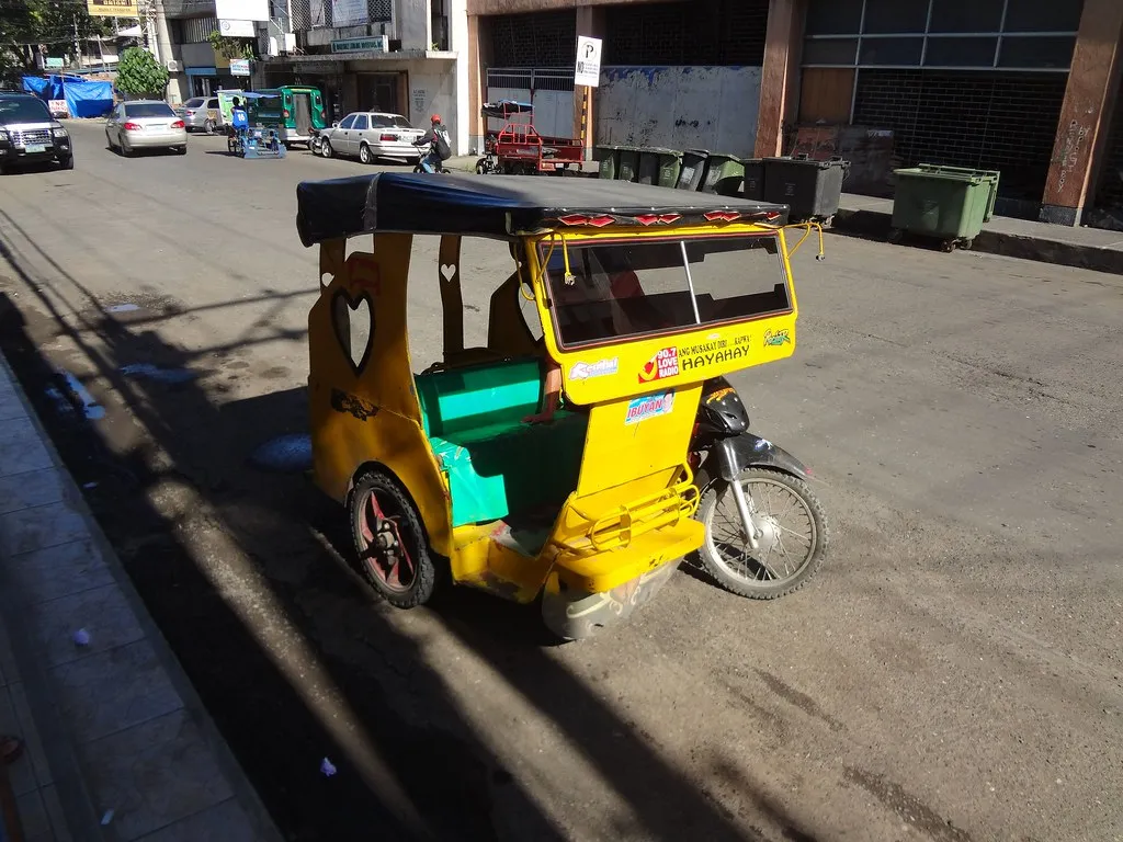 Davao tricycle motorcab for local transport